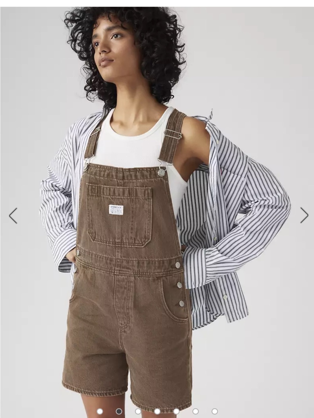 Levi's Brown Utility Lightweight Shortalls